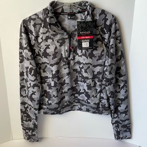Spyder  Active Women's Size Medium  1/4 zip up Pullover NWT camo Quick Dri